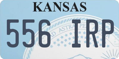 KS license plate 556IRP