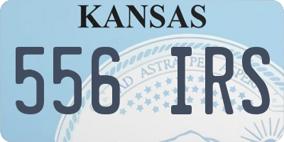 KS license plate 556IRS
