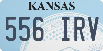 KS license plate 556IRV