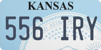 KS license plate 556IRY