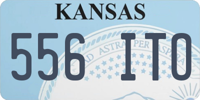 KS license plate 556ITO