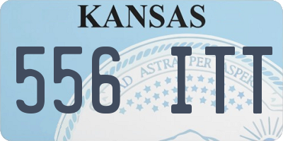 KS license plate 556ITT