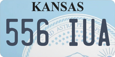 KS license plate 556IUA