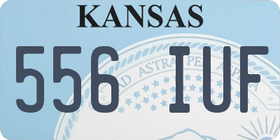KS license plate 556IUF