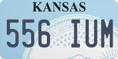 KS license plate 556IUM