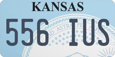 KS license plate 556IUS
