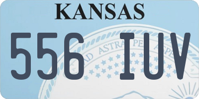 KS license plate 556IUV