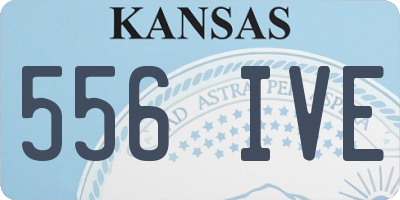 KS license plate 556IVE