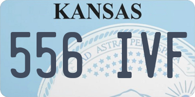 KS license plate 556IVF