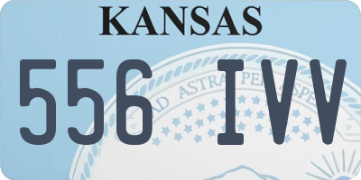 KS license plate 556IVV