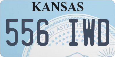 KS license plate 556IWD