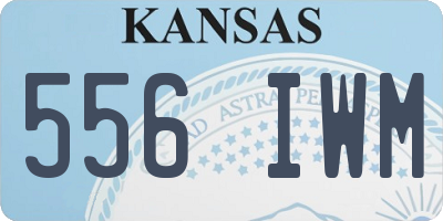 KS license plate 556IWM