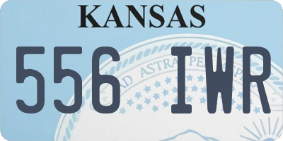 KS license plate 556IWR