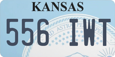 KS license plate 556IWT