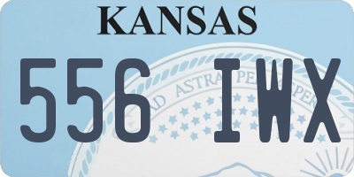 KS license plate 556IWX