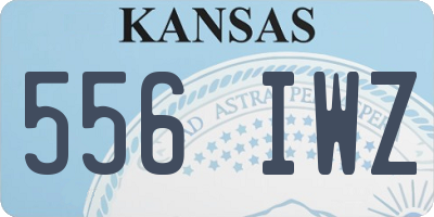 KS license plate 556IWZ