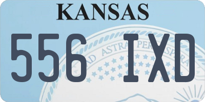 KS license plate 556IXD