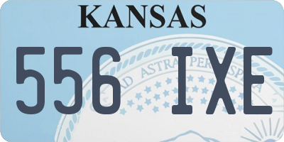 KS license plate 556IXE