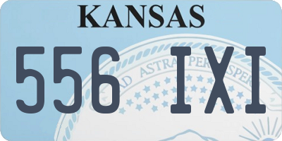 KS license plate 556IXI