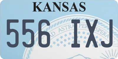 KS license plate 556IXJ