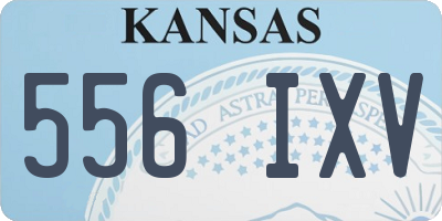 KS license plate 556IXV