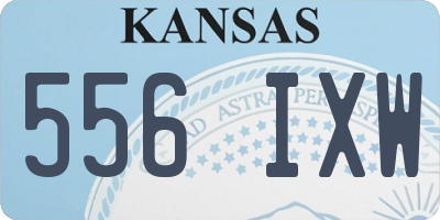 KS license plate 556IXW