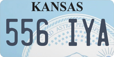 KS license plate 556IYA