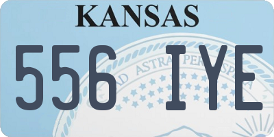 KS license plate 556IYE