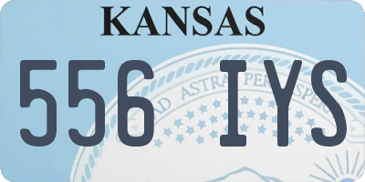 KS license plate 556IYS