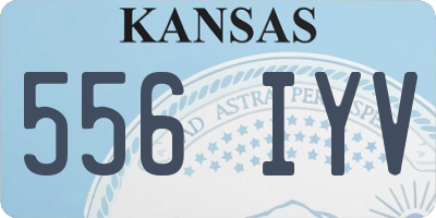 KS license plate 556IYV
