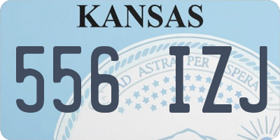 KS license plate 556IZJ