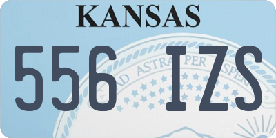 KS license plate 556IZS