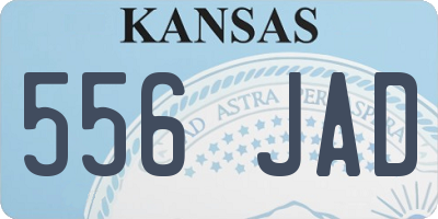 KS license plate 556JAD