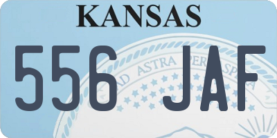 KS license plate 556JAF