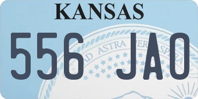 KS license plate 556JAO