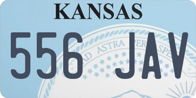 KS license plate 556JAV