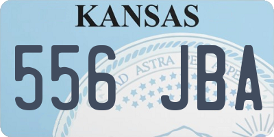 KS license plate 556JBA