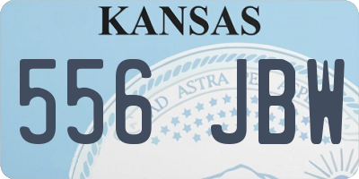 KS license plate 556JBW