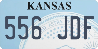 KS license plate 556JDF