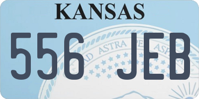 KS license plate 556JEB
