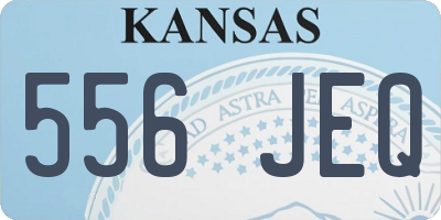 KS license plate 556JEQ