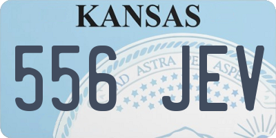 KS license plate 556JEV