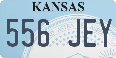 KS license plate 556JEY