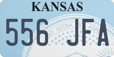 KS license plate 556JFA