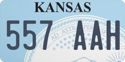 KS license plate 557AAH