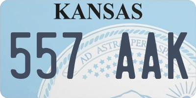 KS license plate 557AAK