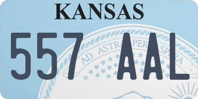 KS license plate 557AAL