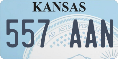 KS license plate 557AAN