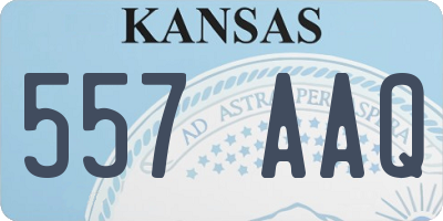 KS license plate 557AAQ