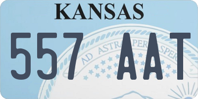 KS license plate 557AAT